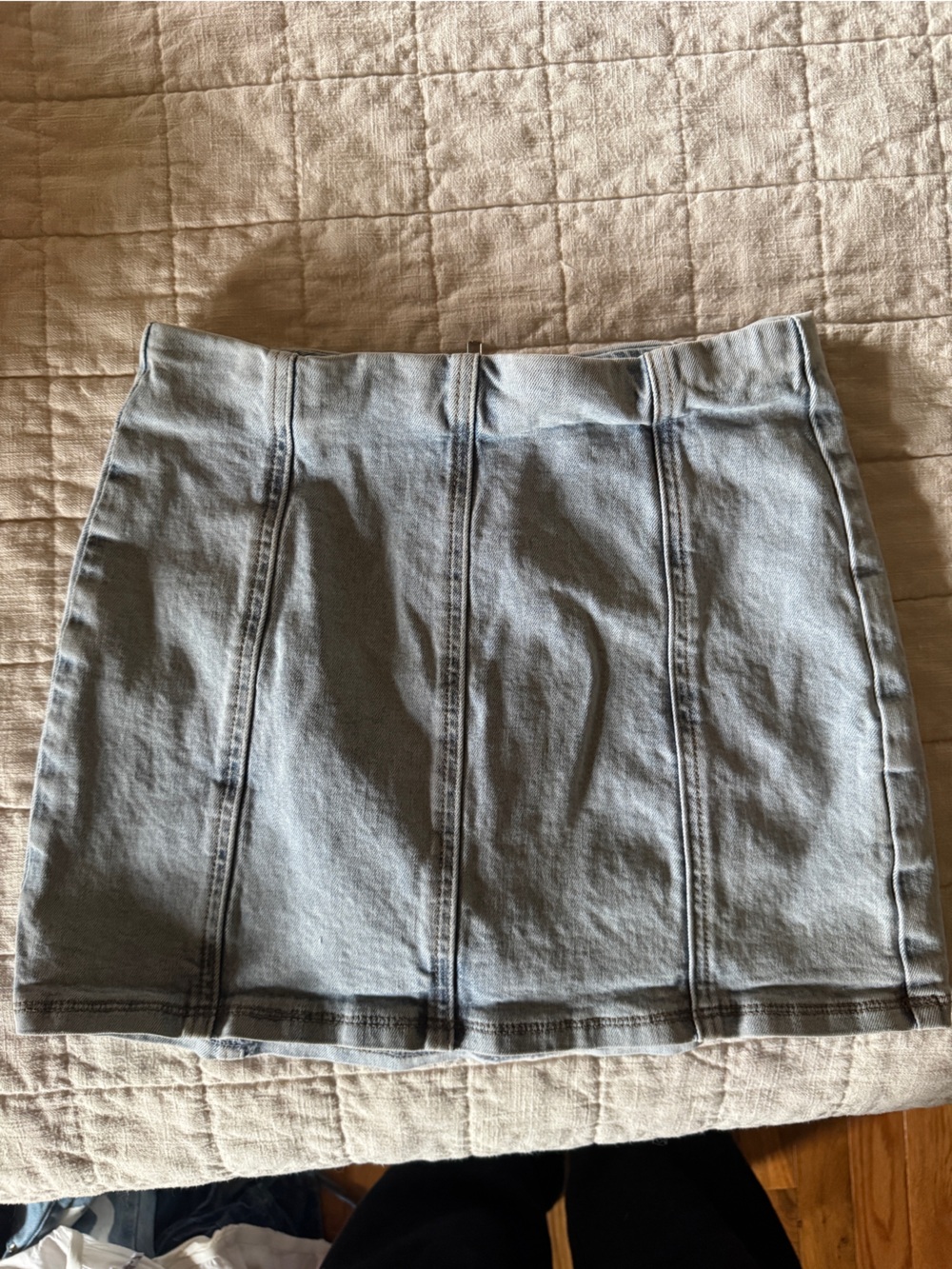 Meshki denim mini skirt